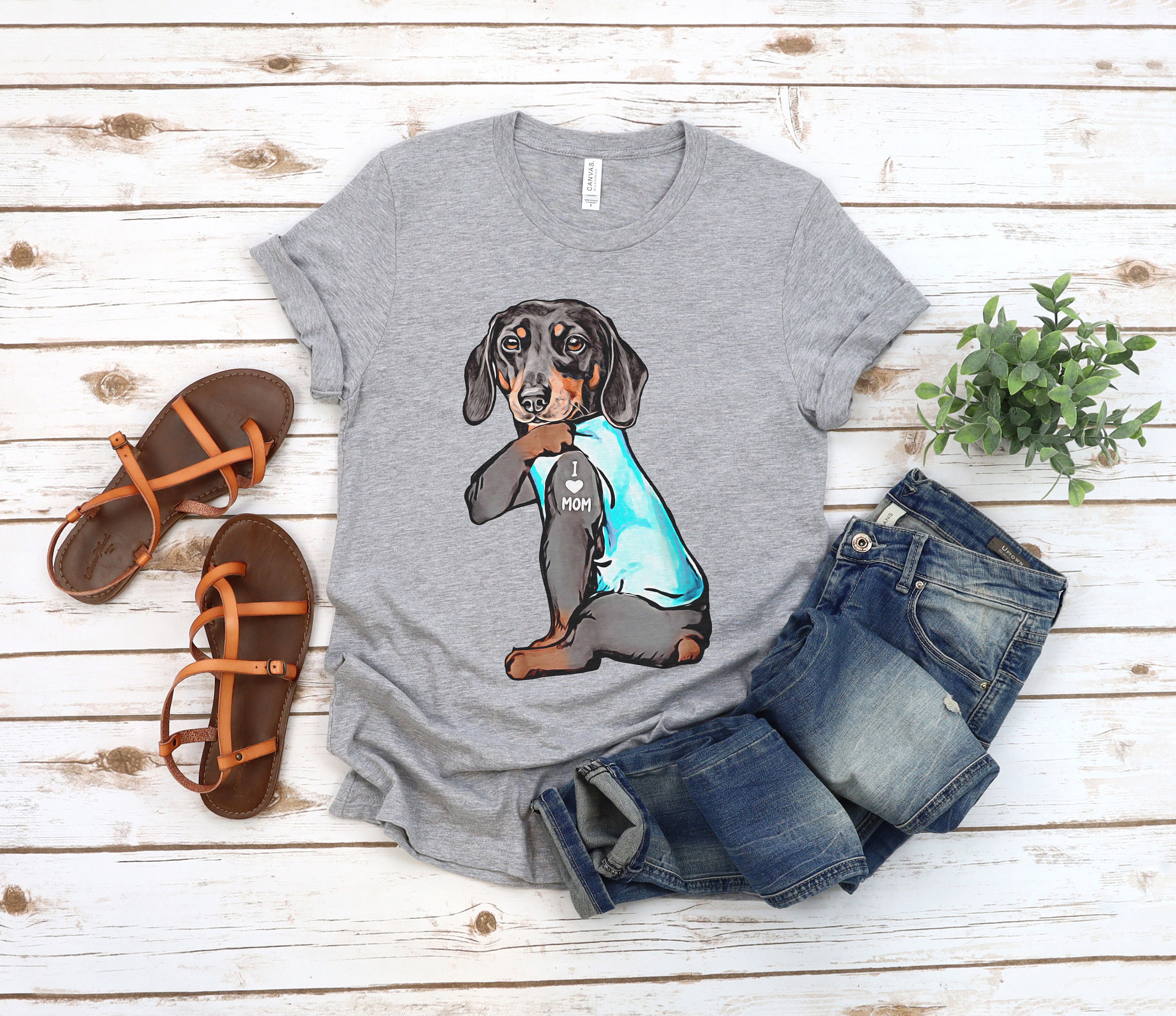 dog i love mom shirt