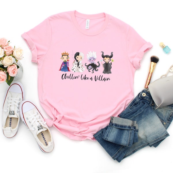 Chillin' Like a Villain, Cute Villains, Evil Females, Bad Princesses, Halloween Shirt, Sweatshirt