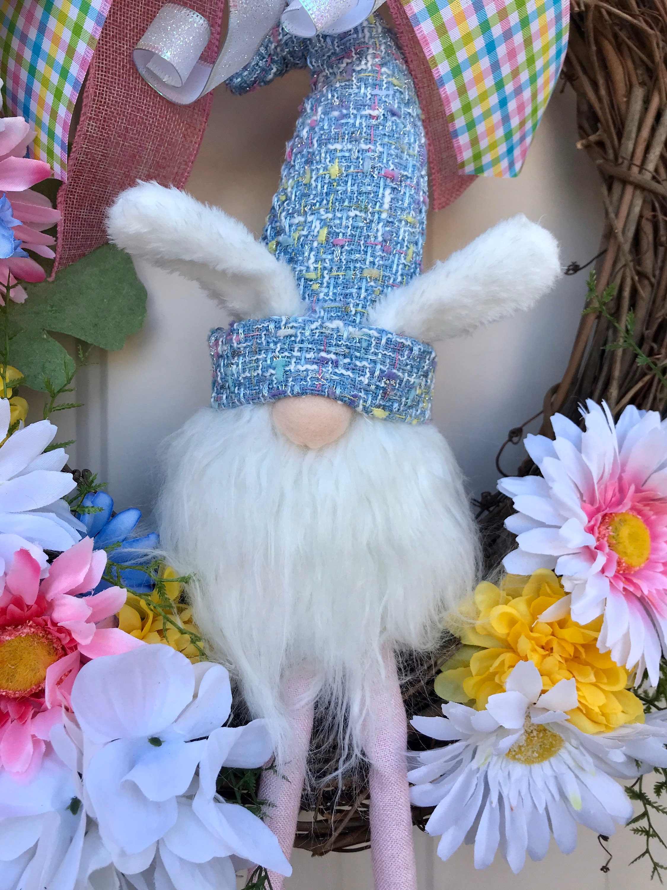 Easter gnome wreath Gnome wreath for front doorFront door Etsy