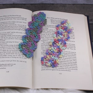 Flower Lace Crochet Bookmark, Flower Bookmark, Lace Bookmark, Handmade Bookmark