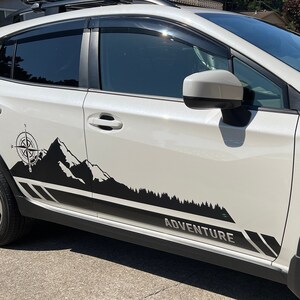 Compass Adventure Side Panel Decal – Forest Mountain Vinyl Graphic ...