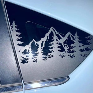 Custom Vinyl Car Decals – Multiple Designs, Compatible with Crosstrek-Style Compact Crossovers (2012–2025), Quarter Window Stickers