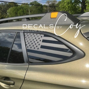 American Flag Vinyl Decal – Compatible with Outback-Style Vehicles (2010–2025), Patriotic Quarter Window Sticker to Show National Pride