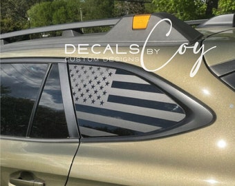 American Flag Vinyl Decal – Compatible with Outback-Style Vehicles (2010–2025), Patriotic Quarter Window Sticker to Show National Pride