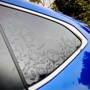Rear Quarter Window Vinyl Overlay – Compatible with CR-V-Style Compact SUVs (2017–2025), Custom Back Window Decal