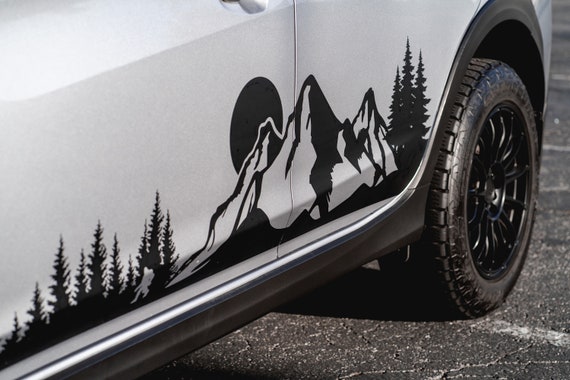 Enhance Your Ride With a Sasquatch Mountain Vinyl Decal Featuring