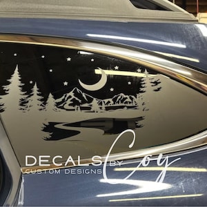 FITs only for 10-24 Subaru Outback, Starry Night, Quarter window, Sticker Custom, Bumper Stickers, Car Decals, Car Stickers