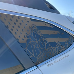 American Flag Triangles Vinyl Decal – Compatible with Outback-Style Vehicles (2010–2025), Patriotic Quarter Window Sticker