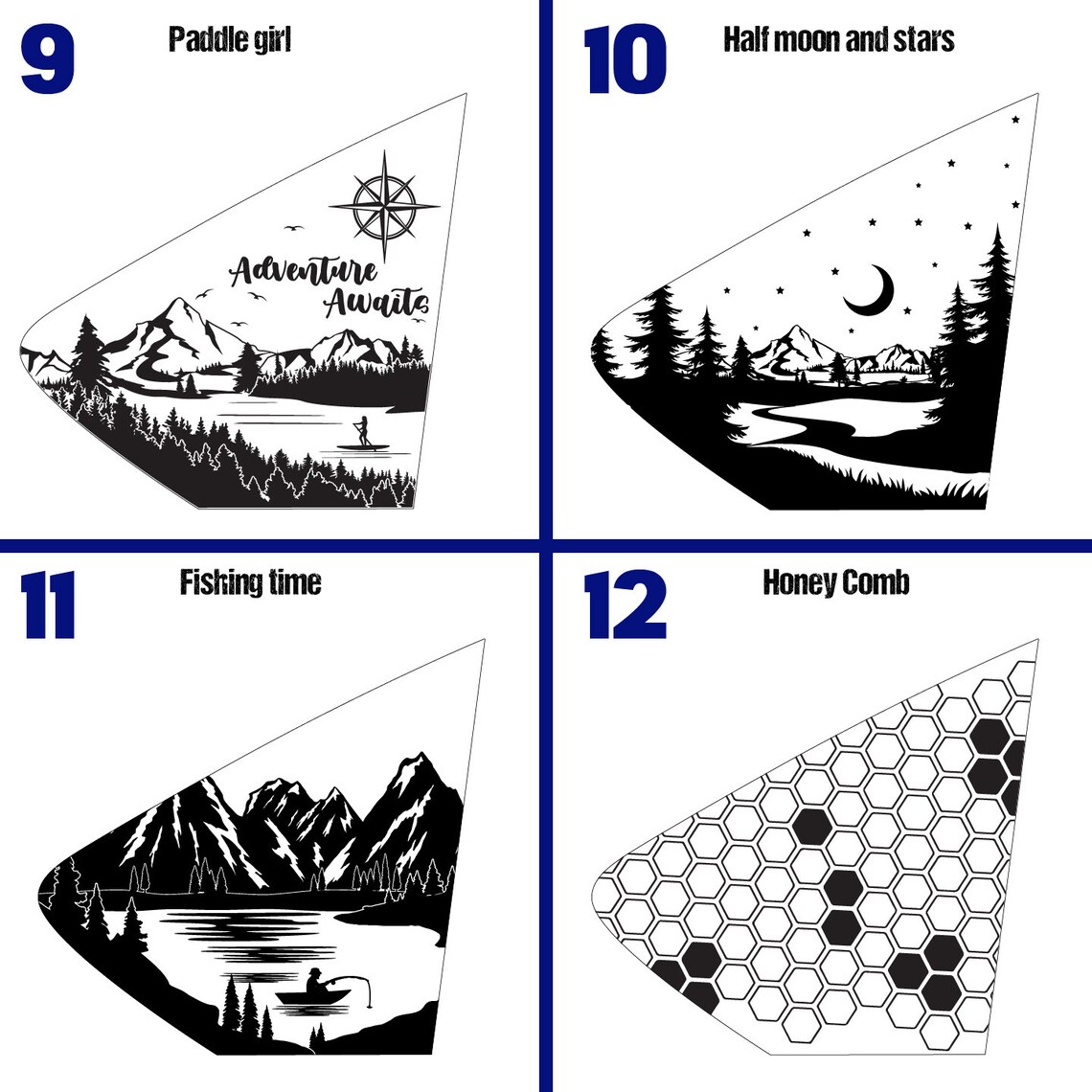 Quarter window Window decal overlay rear window decal vinyl Etsy