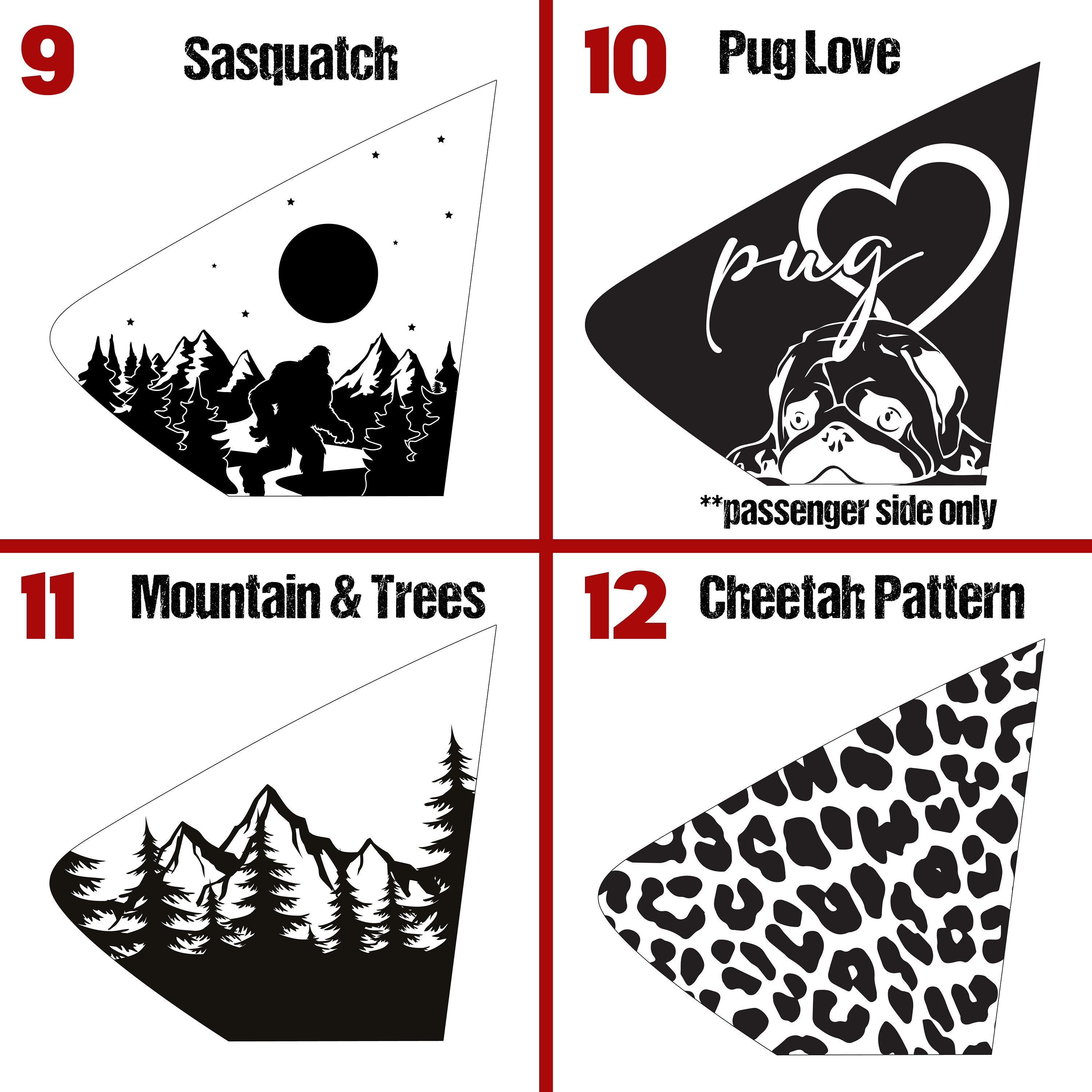 Quarter Window Window Decal Overlay Rear Window Decal Vinyl Etsy