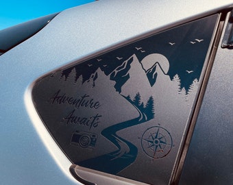 Custom Quarter Window Vinyl Decal – Compatible with Trek-Style Vehicles (2018–2025), Personalized Car Sticker for SUVs & Trucks