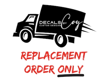 Replacement Reorder – DecalsByCoy Existing Customers Only | Quarter Window or Large Panel Decal