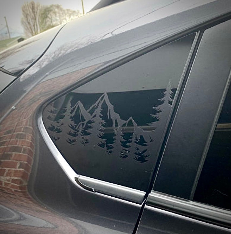 Quarter window, Window decal overlay, rear window, decal vinyl overla…