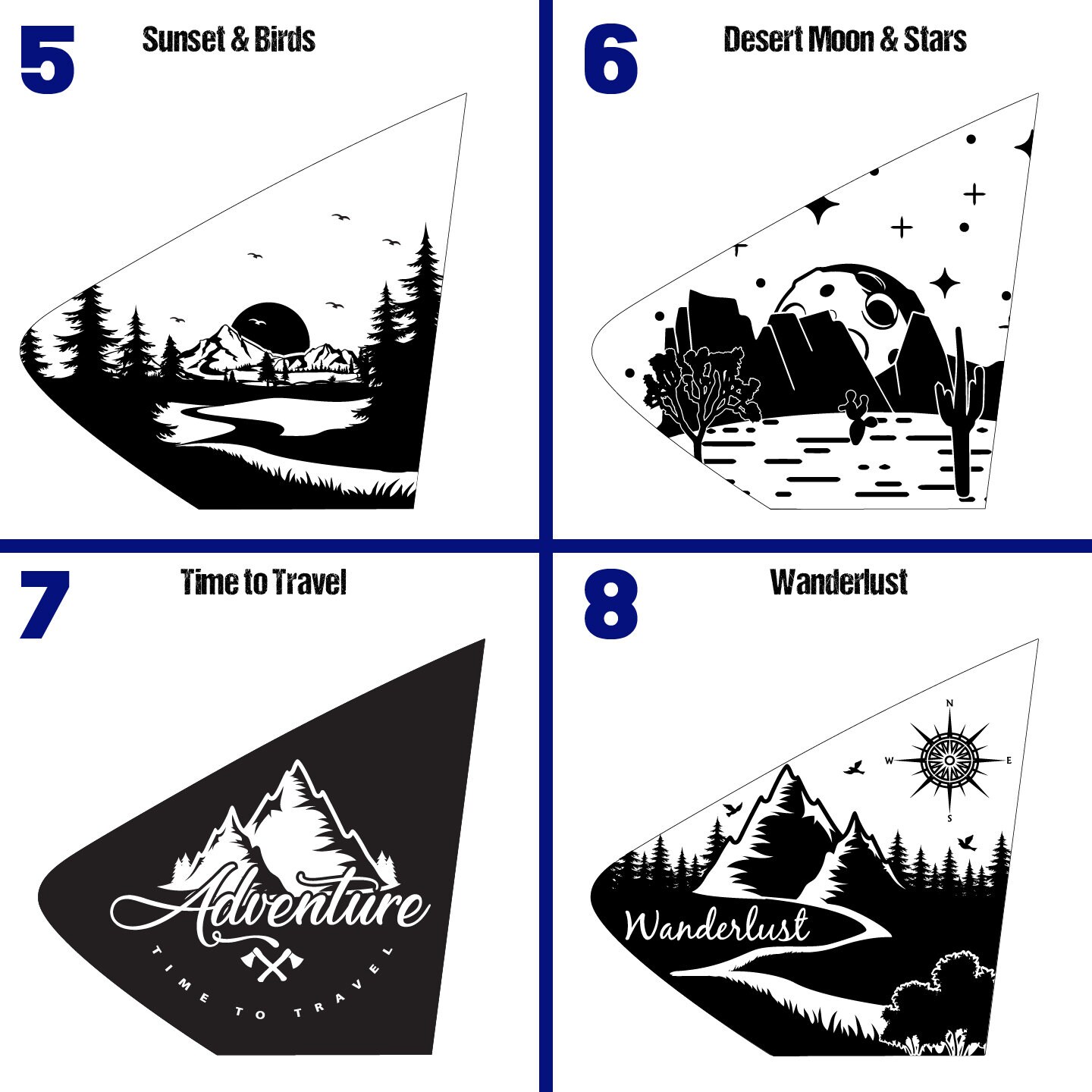 Quarter window Window decal overlay rear window decal vinyl | Etsy