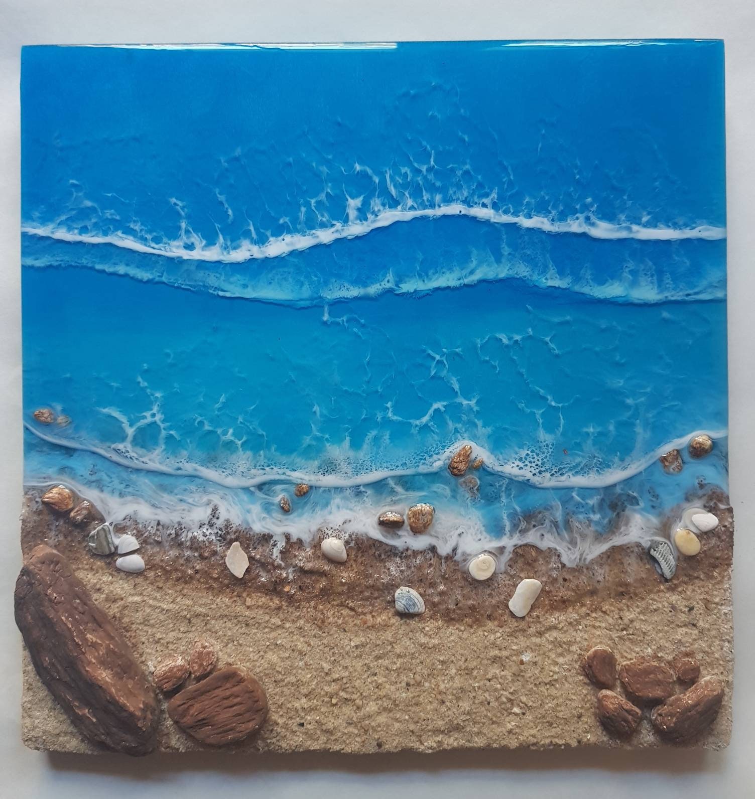 Home & Living Signs Beach Beach Waves Wall Art Blue Summer Ocean Art