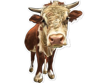 Hereford Heifer Cow Sticker