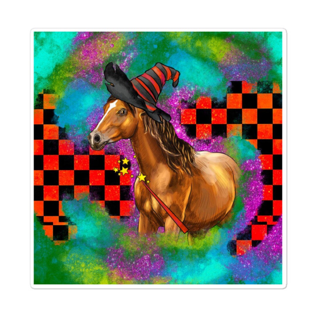 Halloween Quarter Horse Sticker Etsy