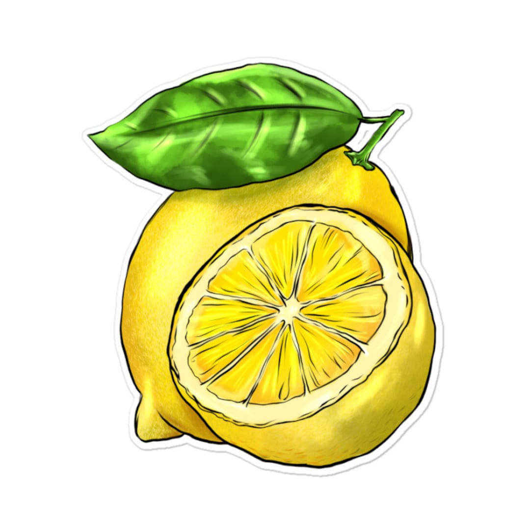 Lemon Sticker Etsy