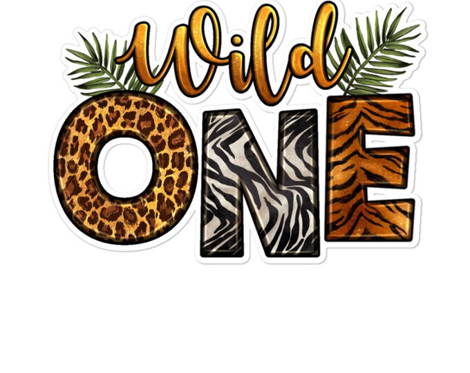 Wild One Safari Sticker - Etsy