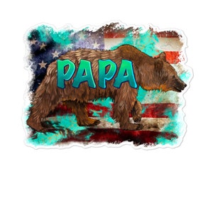 Papa Bear Stickers 