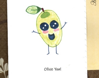 Happy Anniversary Card.  Olive You!