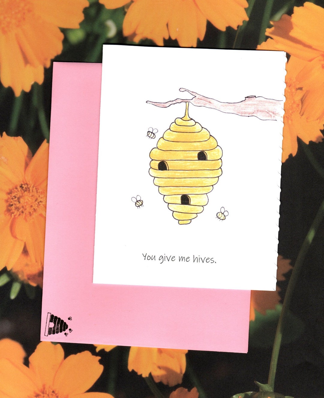 Unique You Give Me Hives Card for Special Occasions or Just Because Etsy