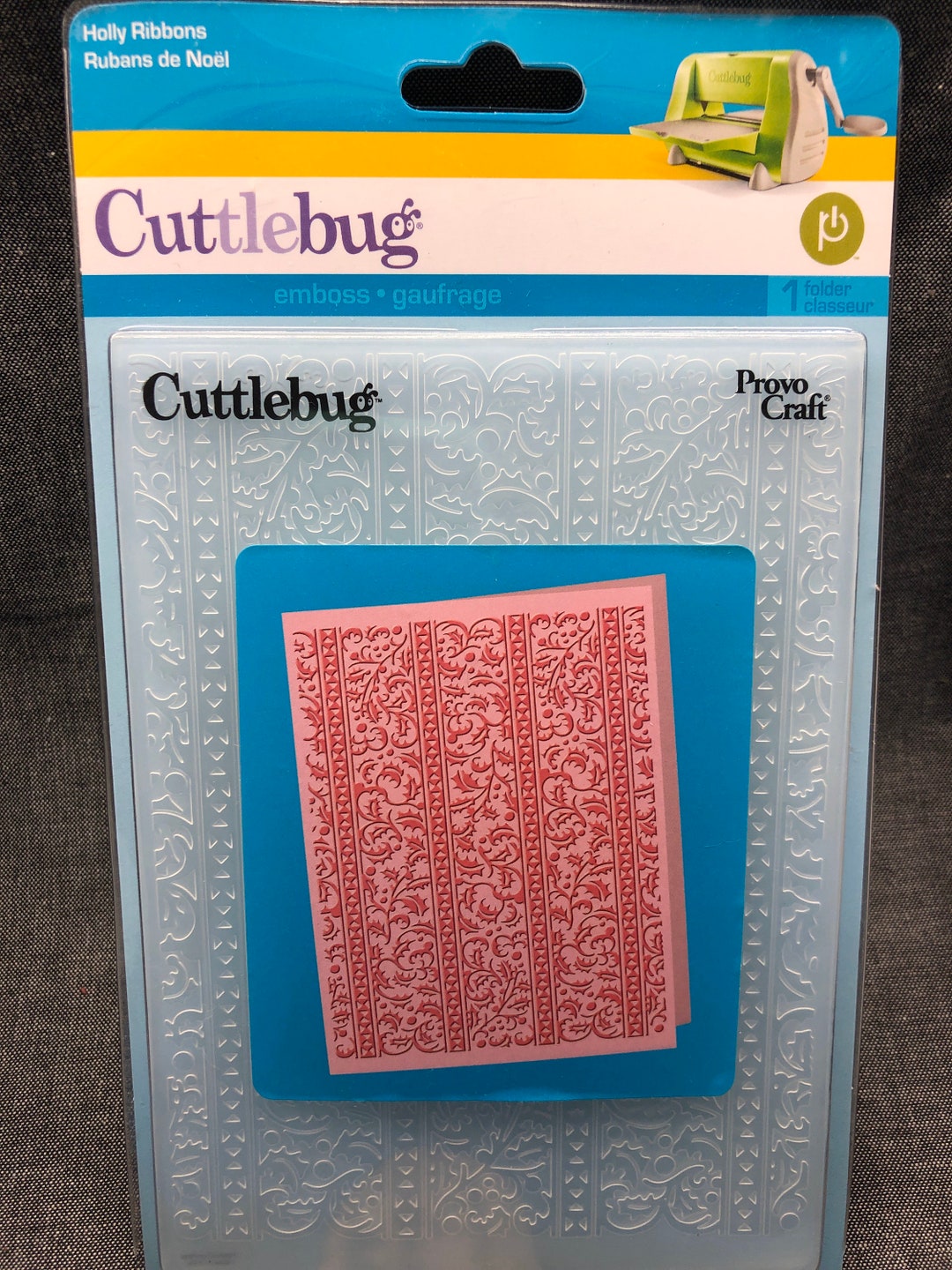 Holly Ribbons Cuttlebug Embossing Folder 5x7 New in Packaging Etsy