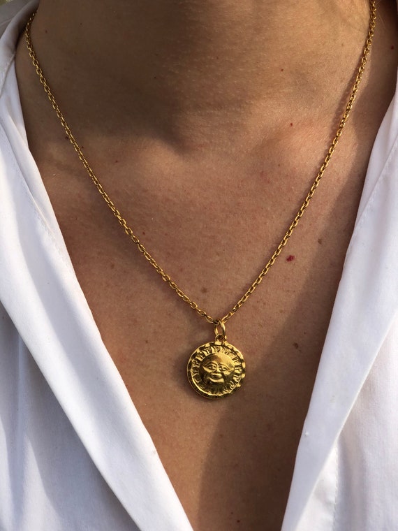 Etsy sun and moon necklace best sale