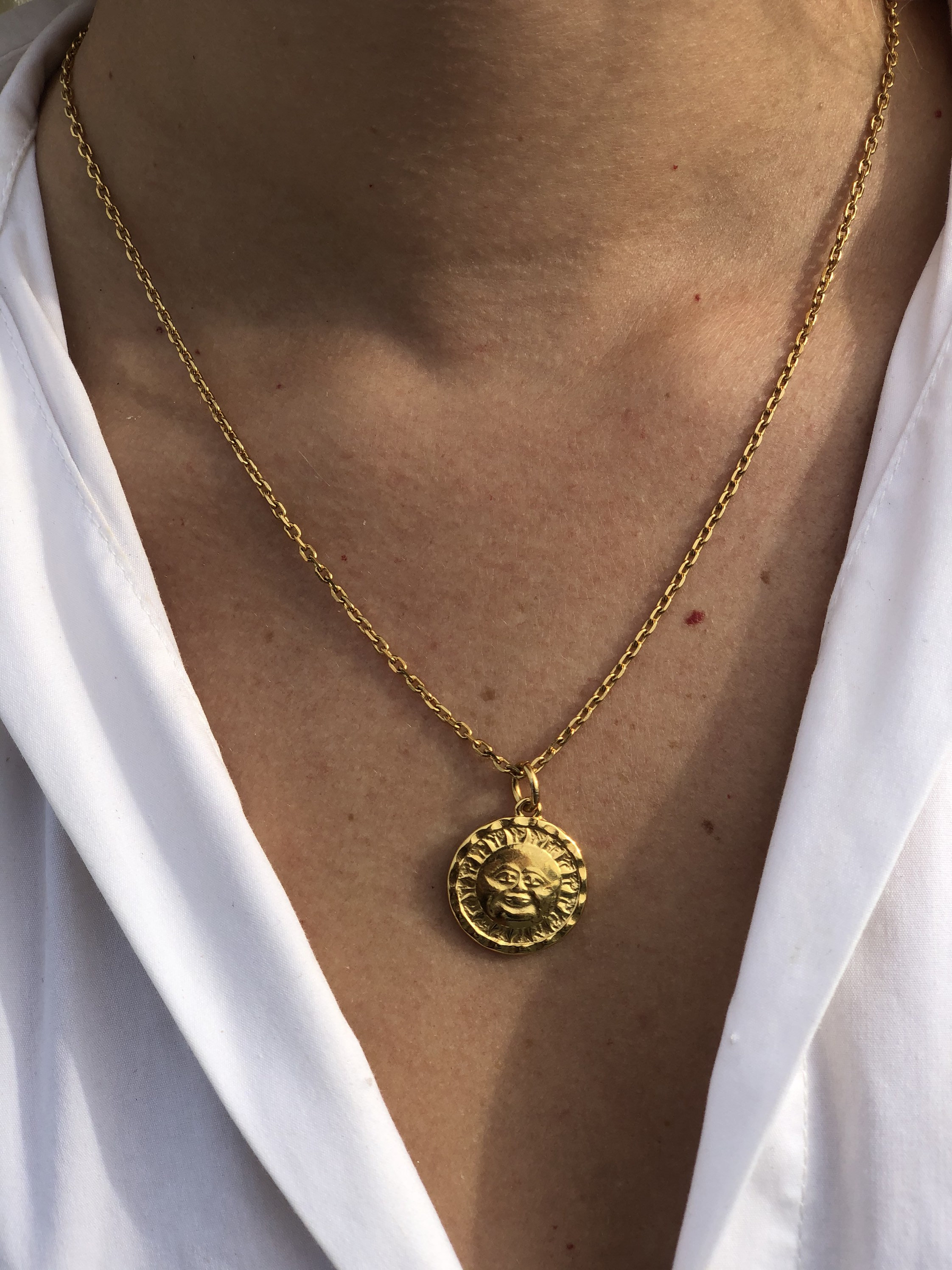 Moon Pendant Necklace Sun Moon 