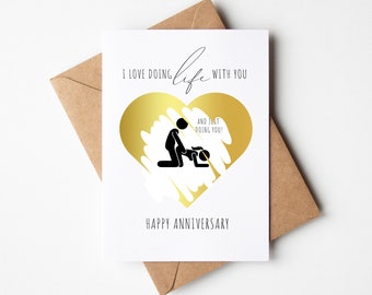 Funny Anniversary Card | I Love Doing You | Scratch Card