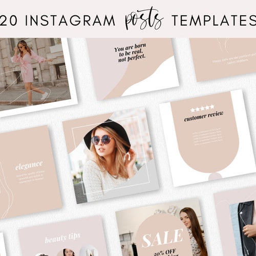 23 Scandinavian Instagram Templates for Canva Canva Template - Etsy Canada