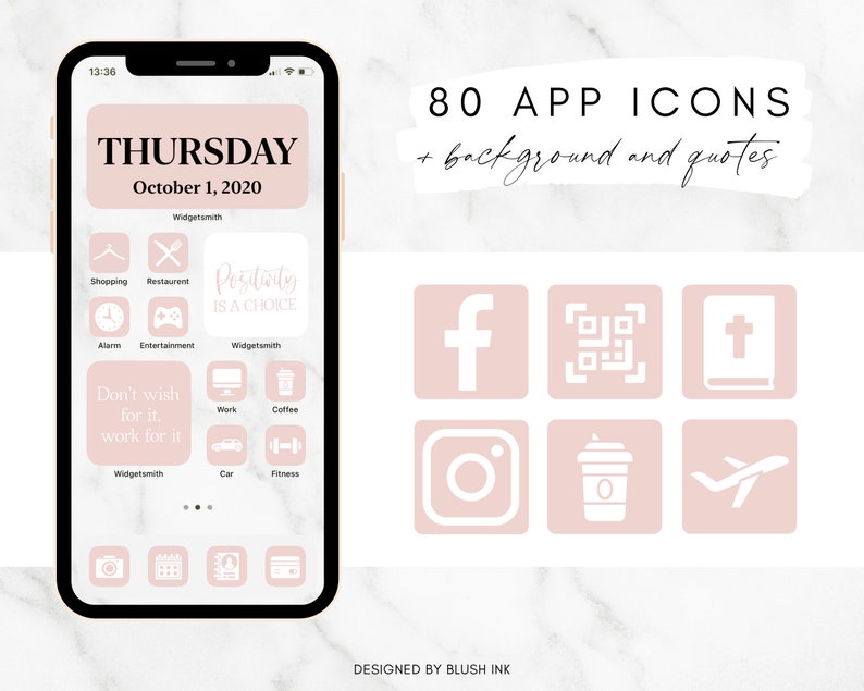 App Icons Aesthetic Pink and White Icons Cute App Icons