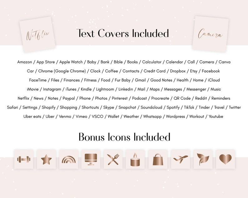 Ios 14 Blush Pink App Covers App Icons Texts Rose Gold App Etsy