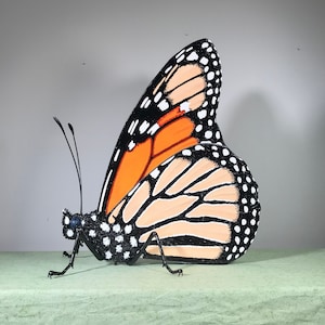 Monarch Butterfly Sculpture. 23 inches high, built to scale to match the Caterpillar and Chrysalis found in my store.