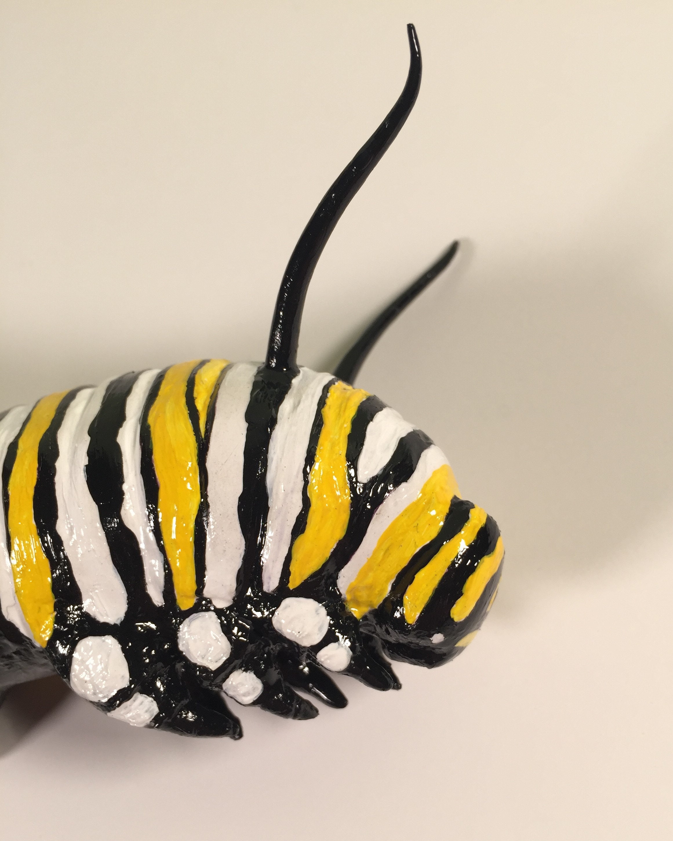 8 inch Monarch Caterpillar Sculpture. Highly detailed and Etsy