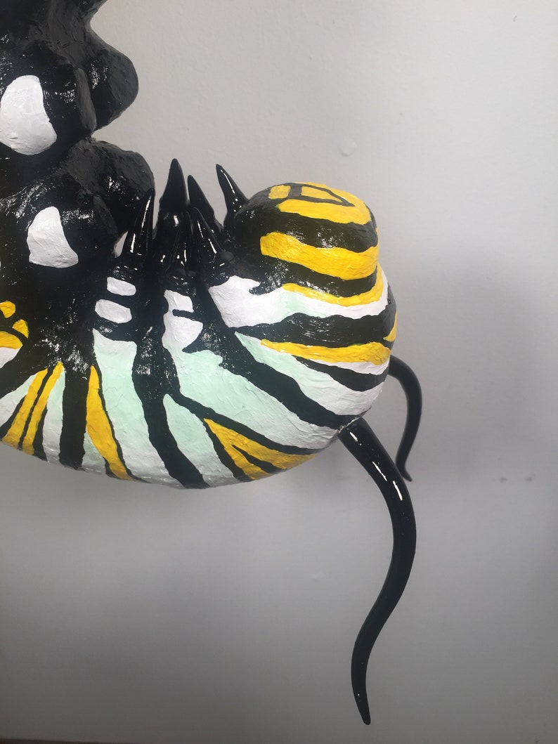 Hanging J Monarch Caterpillar Sculpture 14 Inches Tall Made Etsy