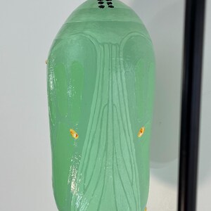 Monarch Chrysalis Sculpture, 12 3/8" for INDOOR/OUTDOOR Display, Acrylic Painted Urethane Resin (12 3/8") 画像 4