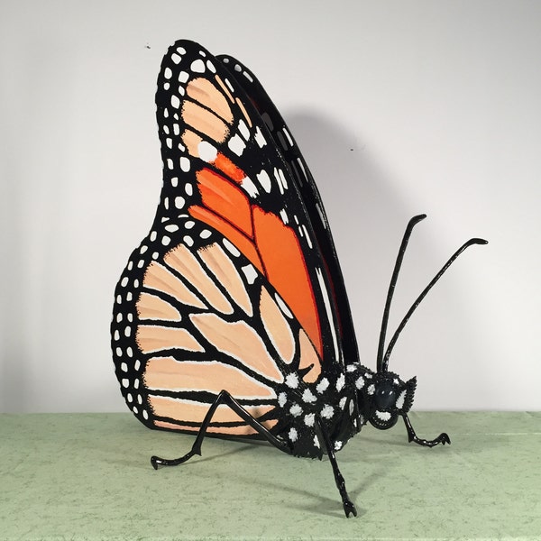 Monarch Butterfly Sculpture. 23 inches high, built to scale to match the Caterpillar and Chrysalis found in my store.