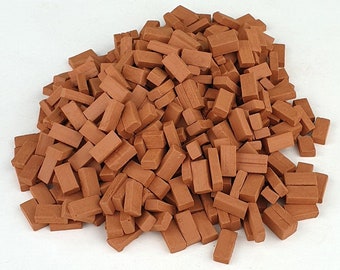Cegły miniaturowe. Cegła czerwona pełna 10 mm. (1.000 u.)