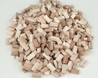 Miniatur Steine . Rechteckiger Vollsteinabschnitt aus weißem Ziegelstein 10 mm. (1.000 Stk.)