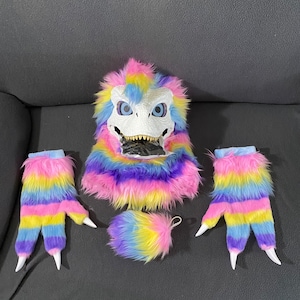 Lollypop raptor Fursuits partial with head tail and paws! Nonrefundable! Please message me first!