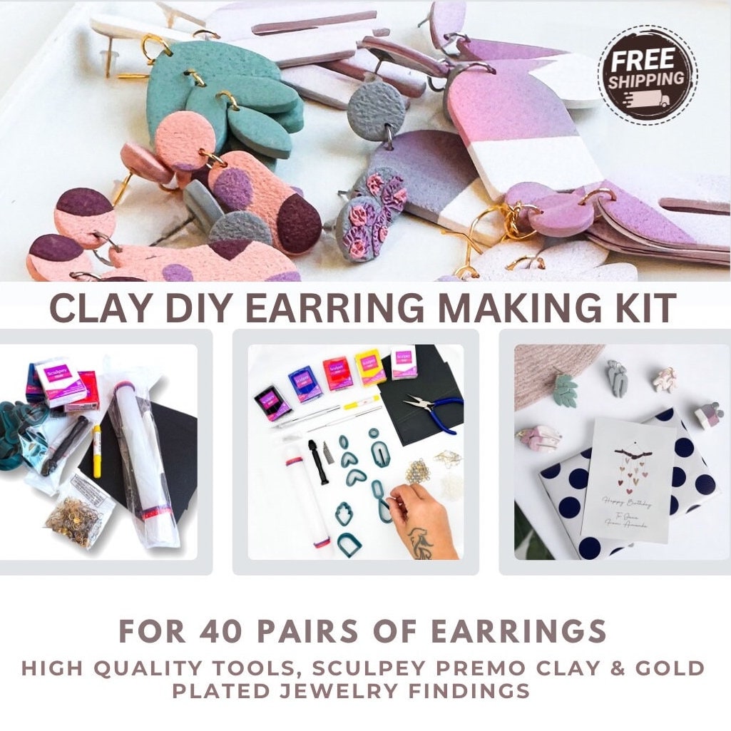 KEOKER 103 Polymer Clay Earrings Making Kit, Ultimate Clay Starter