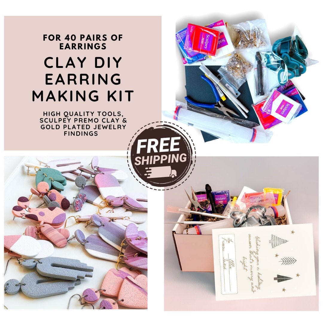 DIY Polymer Clay Earrings Kit Design Your Own Clay Earrings 