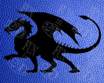 Poised Dragon SVG, PNG, DXF Cut Files for Cricut and Silhouette, Clip Art for Scrapbooking Instant Download | Fun in 2D