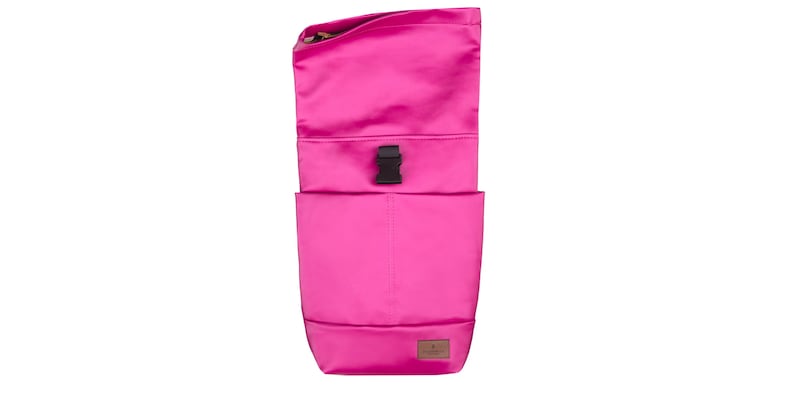 pink waterproof rolltop backpack with laptop pocket 10L MARS pink backpack 10L small rolltop backpack for college image 3