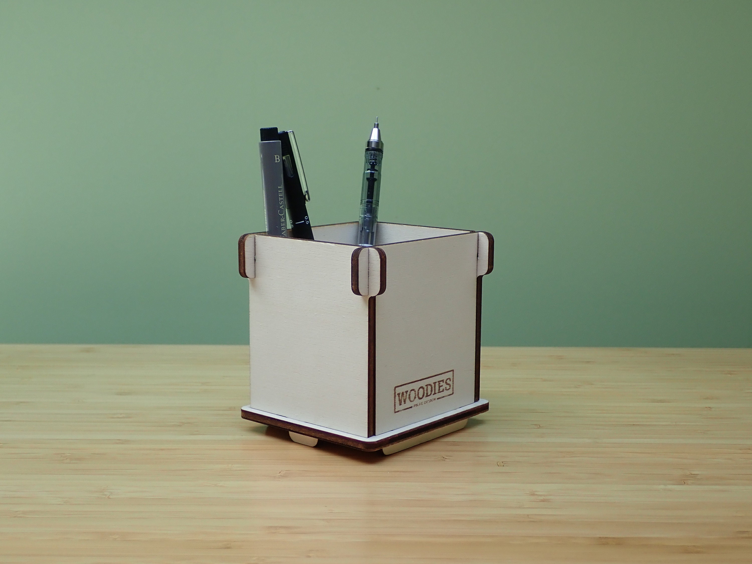 Pot à Crayons en Bois | x1