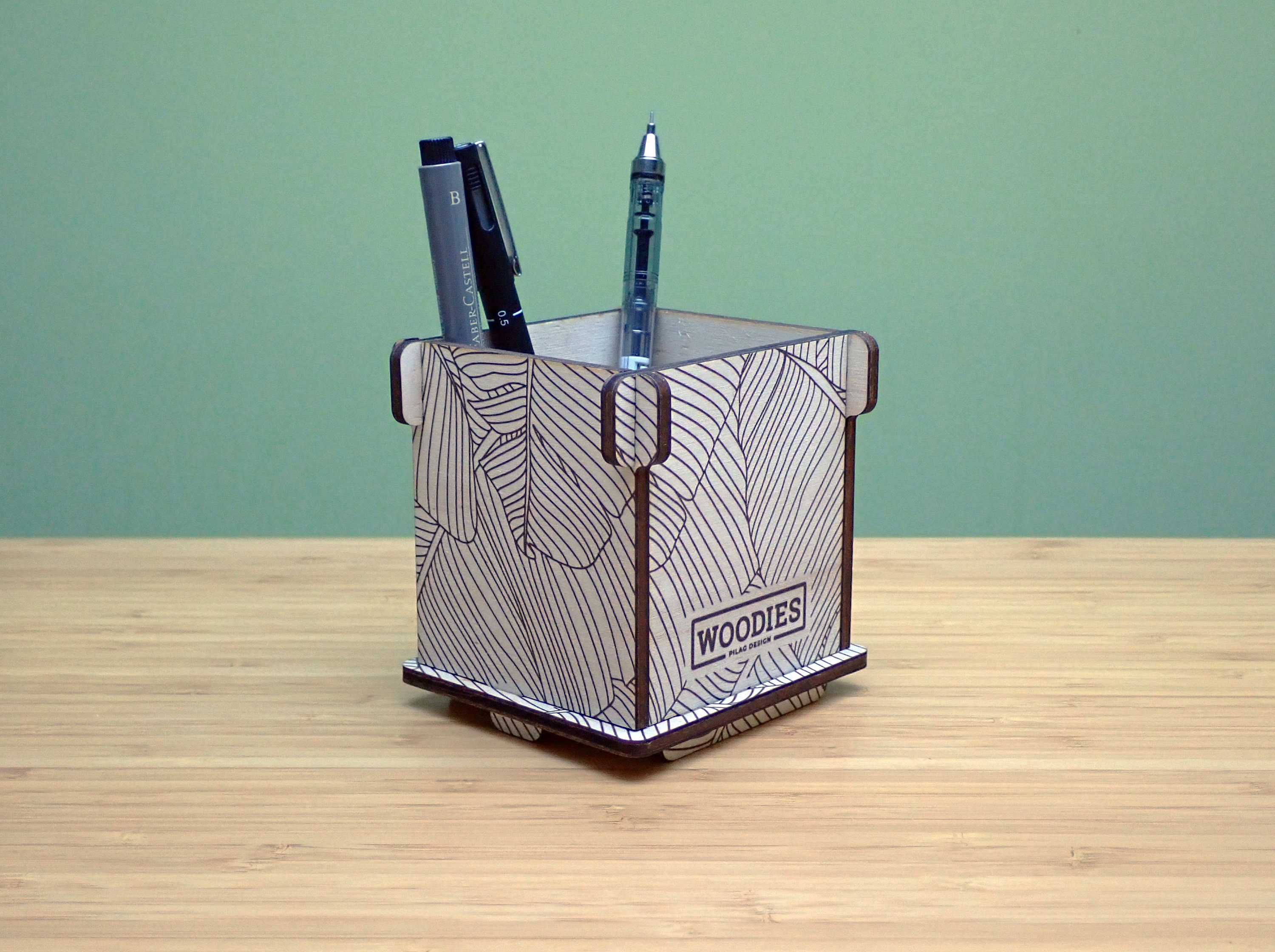 Pot à Crayons en Bois | x1