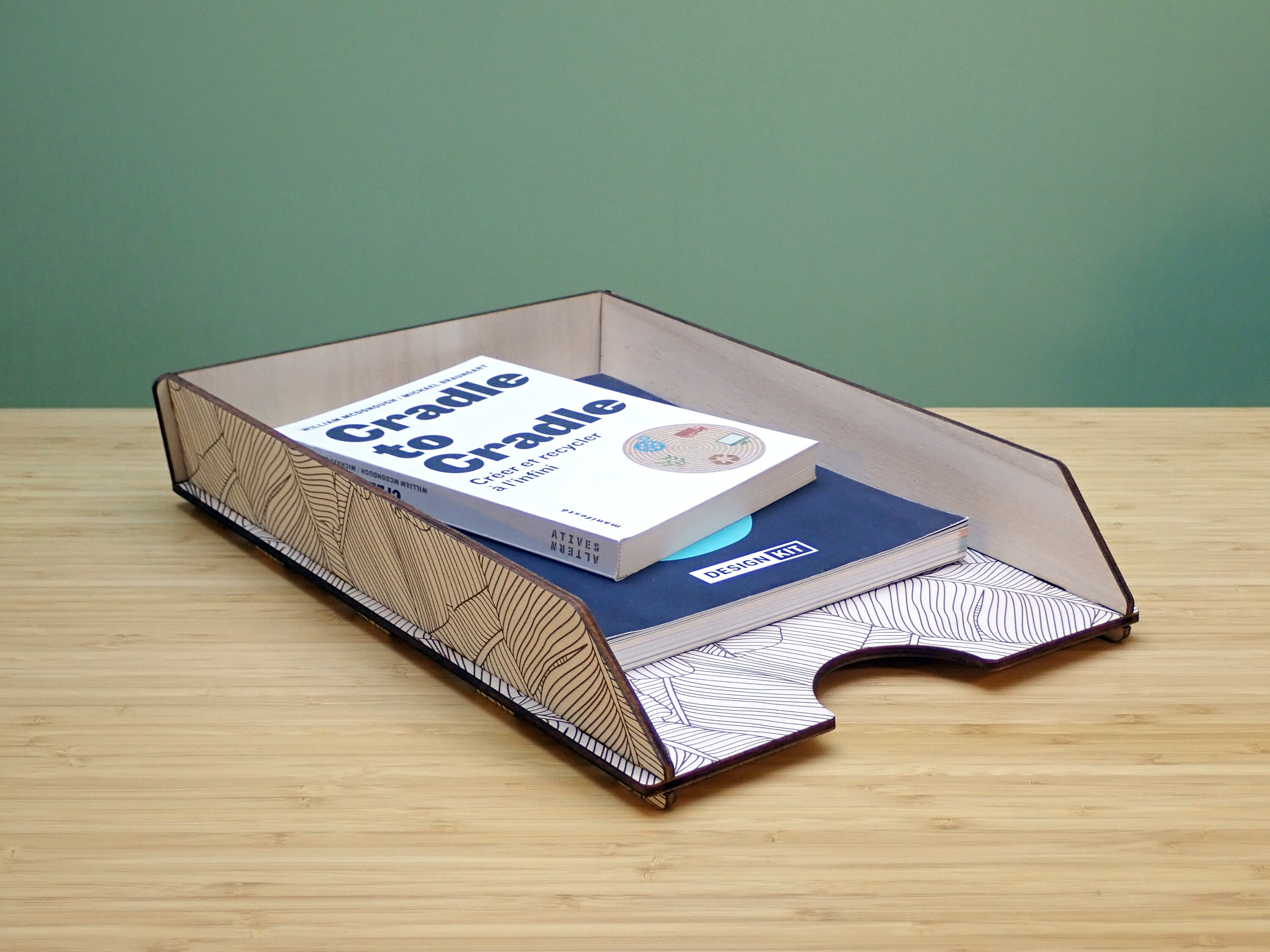 Bannette à Courrier en Bois Imprimé Tropical | x1