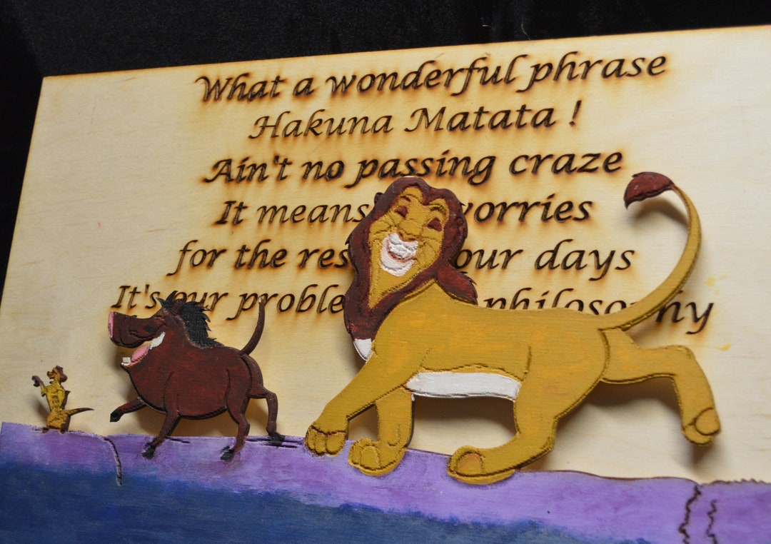 Large Wooden Layered Hakuna Matata Sign - Etsy