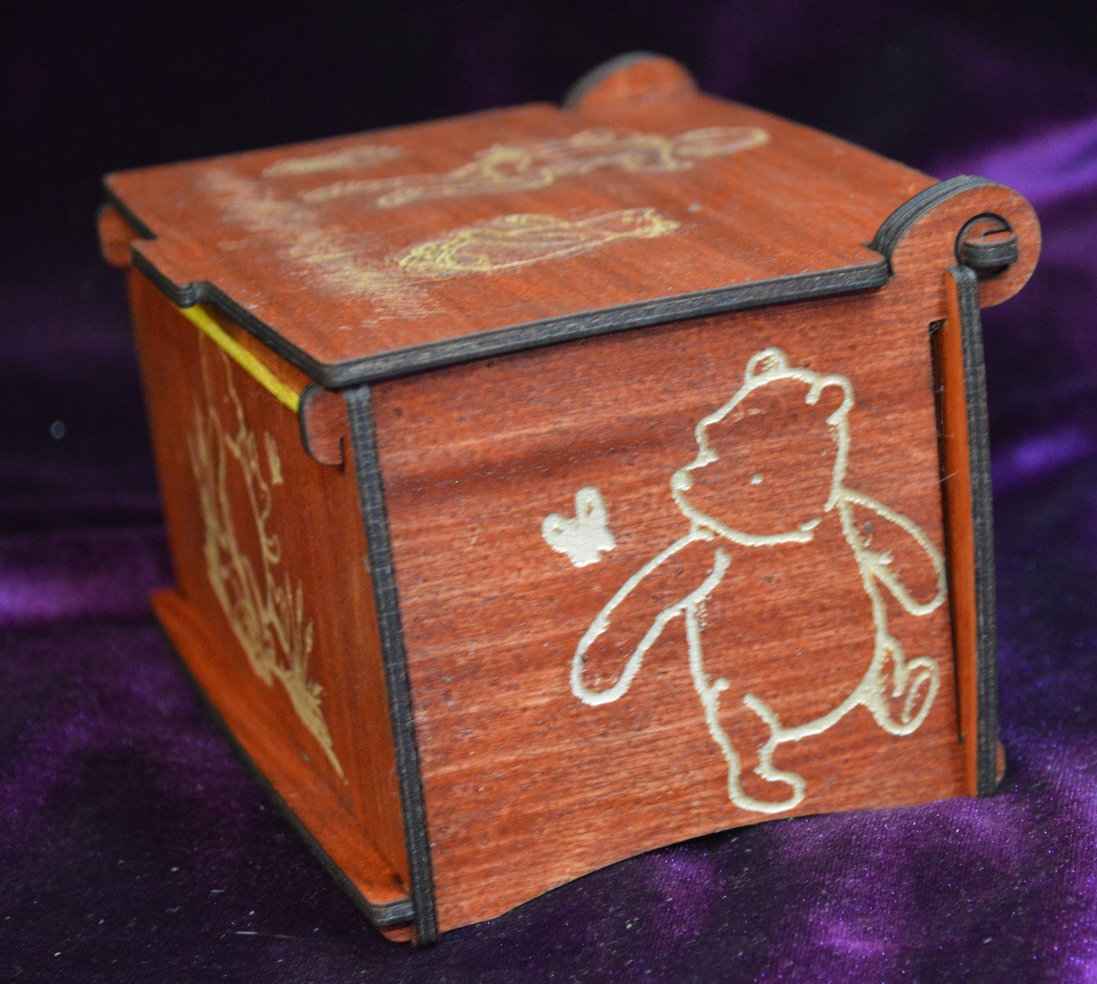 Wooden Winnie the Pooh Jewelry Box With Windup Music Etsy